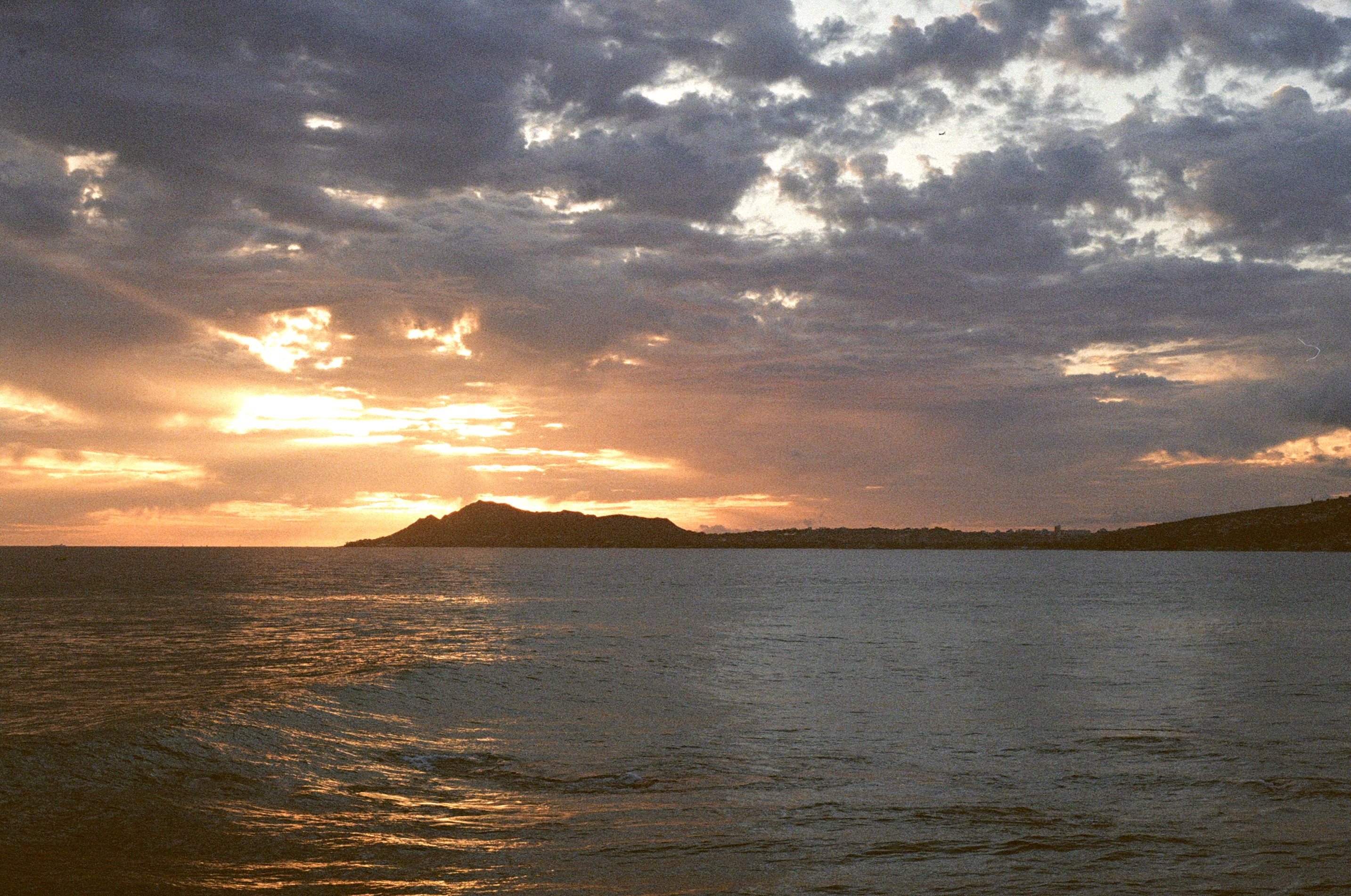 sunset over Diamond Head, Oahu